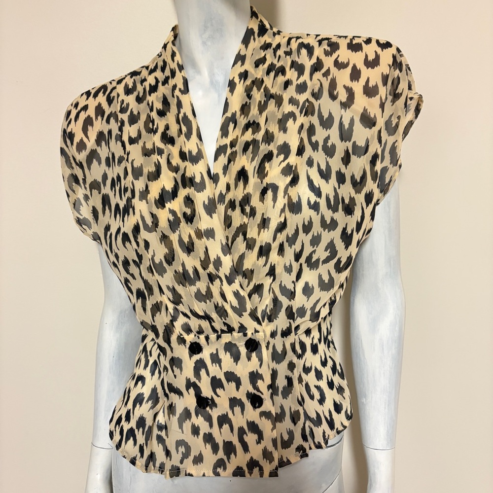 90’s vintage Leopard Print blouse